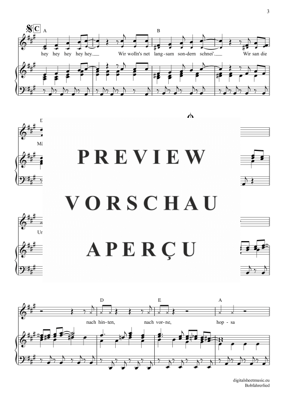 gallery: Bobfahrer-Lied, Buam, Troglauer, Klavier, Gesang & Akkorde