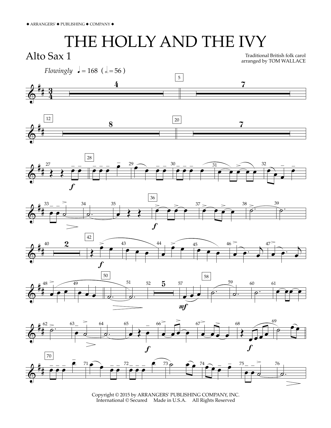 Produktbild zu: The Holly and the Ivy - Eb Alto Saxophone 1