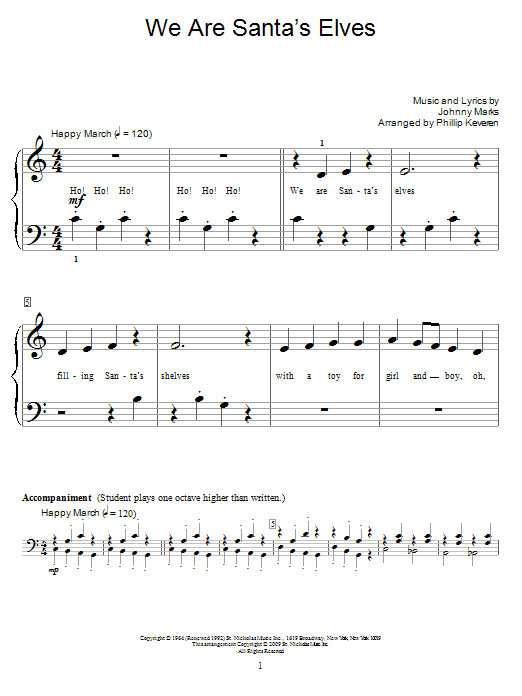 Produktbild zu: We Are Santa's Elves (arr. Phillip Keveren)