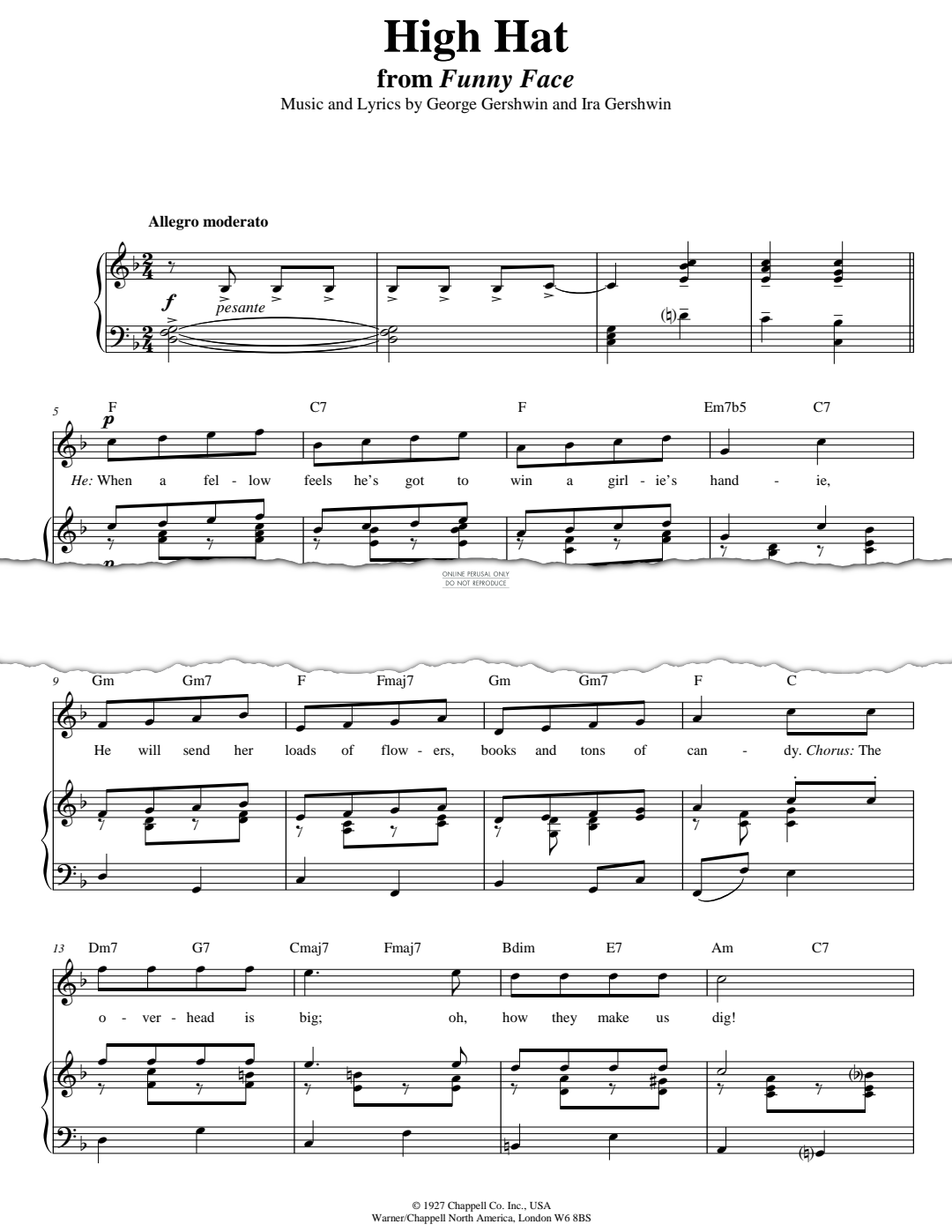 Product gallery: Page 1 of 1 High Hat, George Gershwin