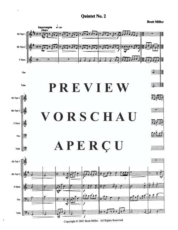 Produktgalerie: Seite 3 von 11 Quintet No. 2, , BlechblÀserquintett