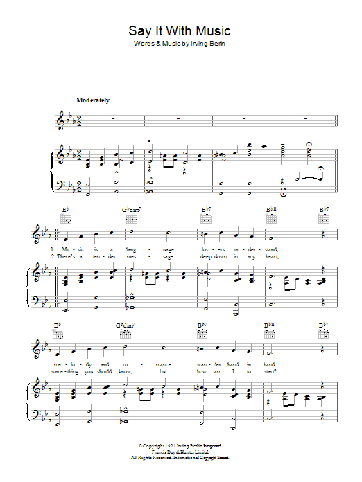 Product gallery: Page 1 of 1 Say It With Music, Irving Berlin
