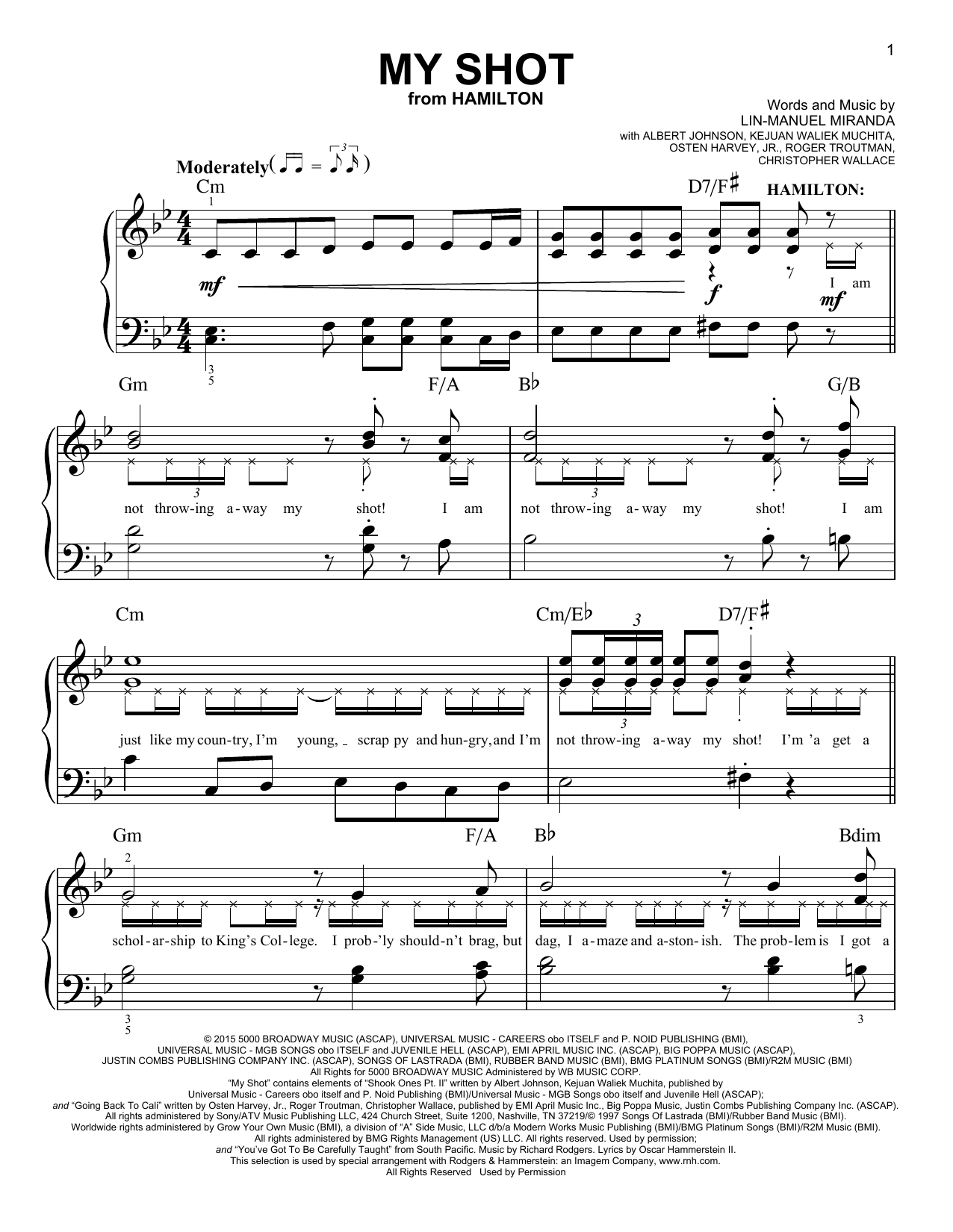 Produktbild zu: My Shot (from Hamilton)