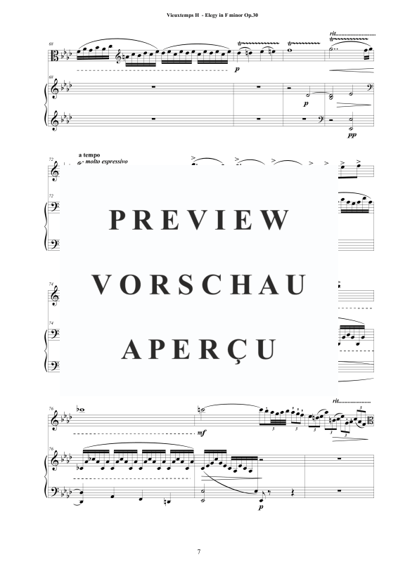 Product gallery: Page 8 of 11 Elegy in F-Moll Op.30, , Viola and Piano