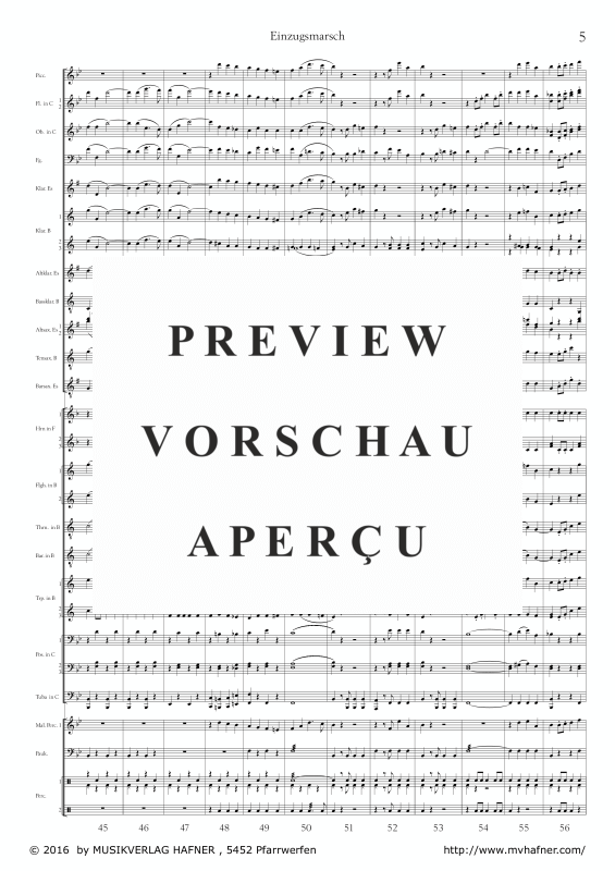 Product gallery: Page 10 of 11 Einzugsmarsch, , (large wind orchestra)