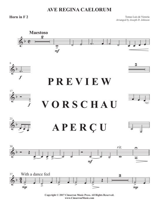 Product gallery: Page 11 of 21 Ave regina caelorum , , (Horn ensemble 1-8 horns in F)