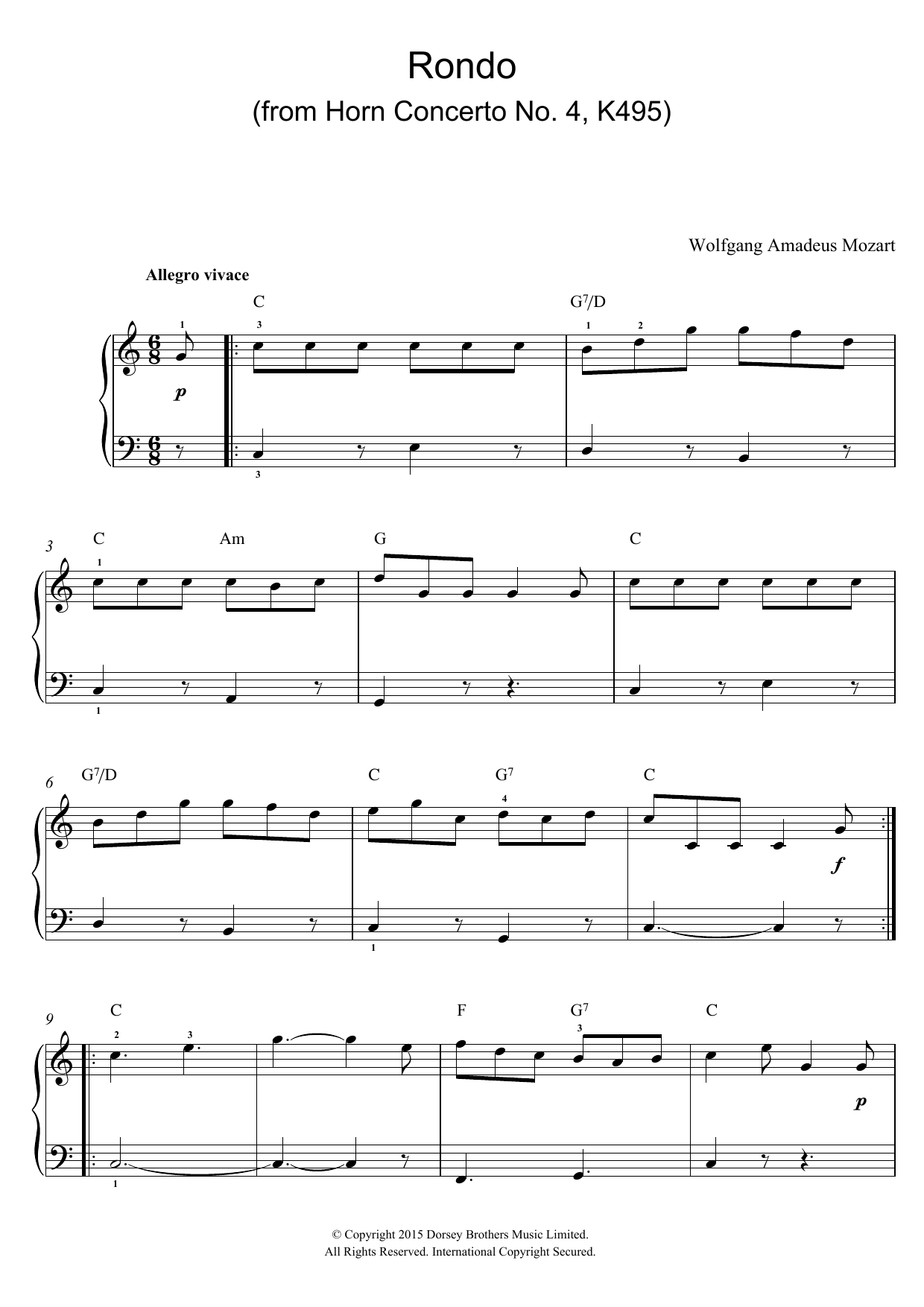 Produktbild zu: Rondo from Horn Concerto No.4, K495