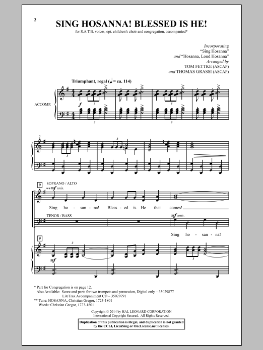 Produktbild zu: Sing Hosanna! Blessed Is He!