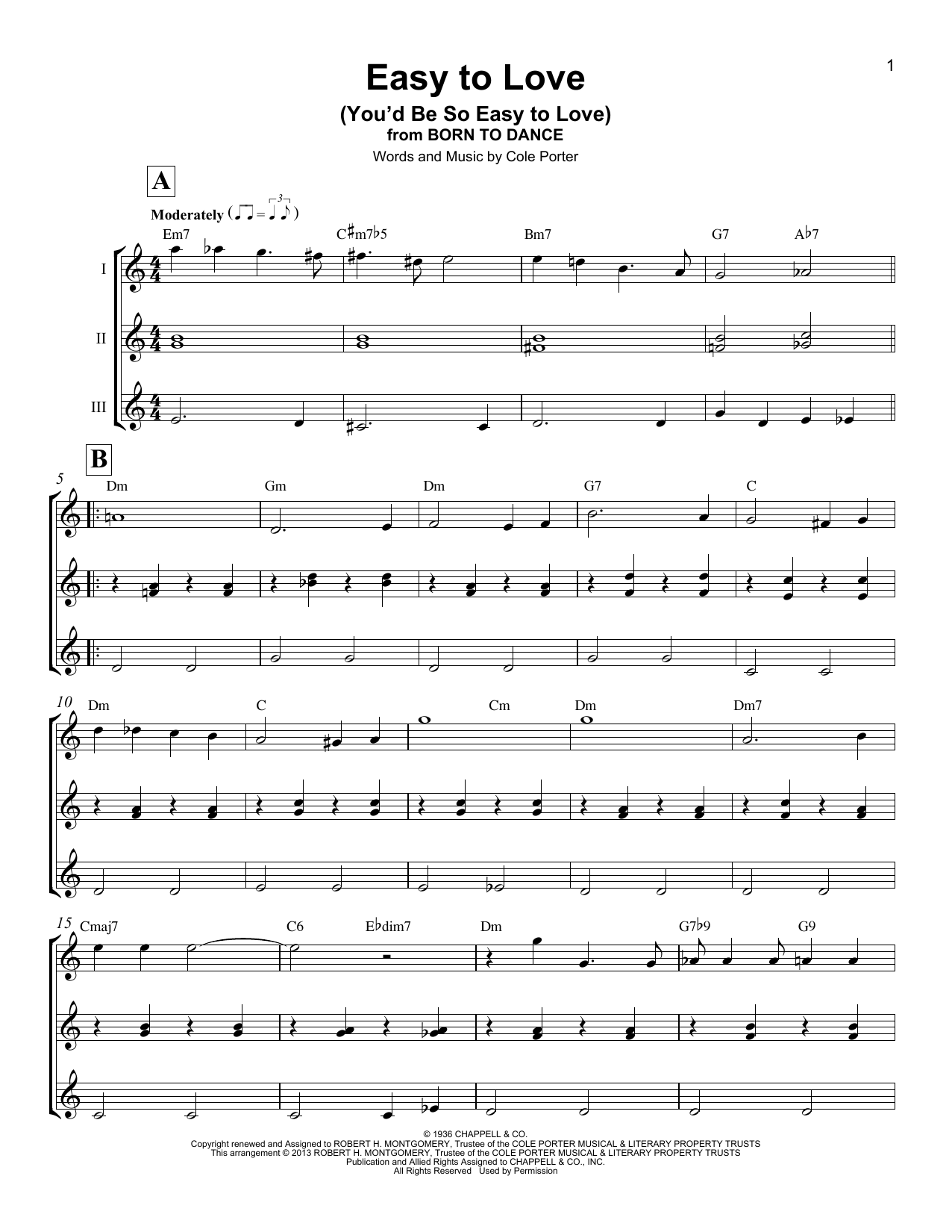 Product gallery: Page 1 of 1 Easy To Love (You'd Be So Easy To Love), Cole Porter