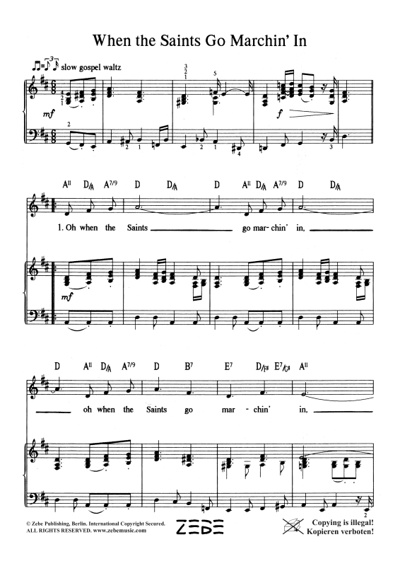 gallery: When the Saints Go Marchin´ In, , Gesang und Klavier