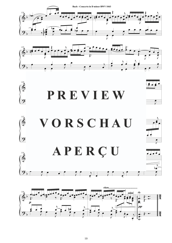 Produktgalerie: Seite 11 von 11 Piano Concerto in D-Moll BWV 1043, , Klavier Solo