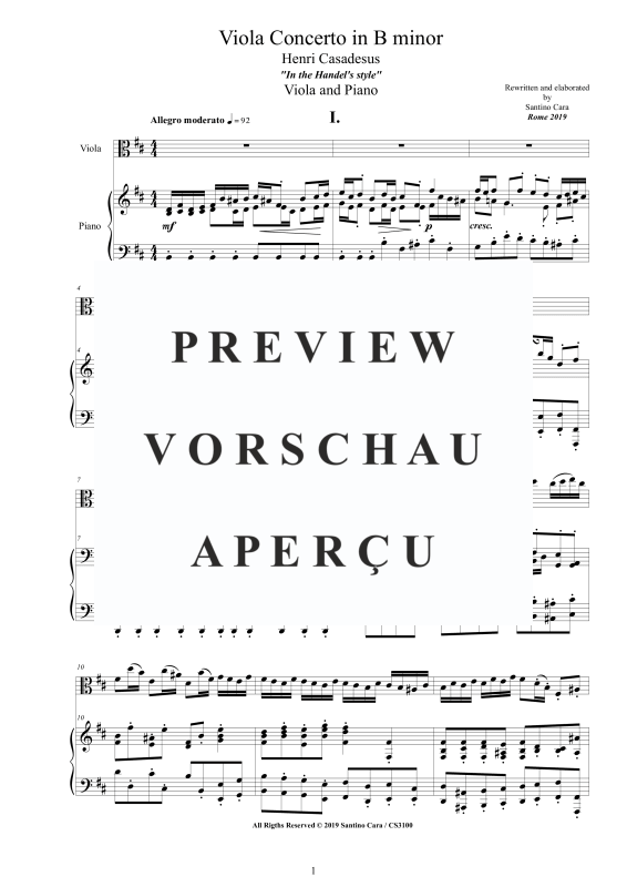 Produktgalerie: Seite 2 von 11 Viola Concerto in B minor, , Viola und Klavier