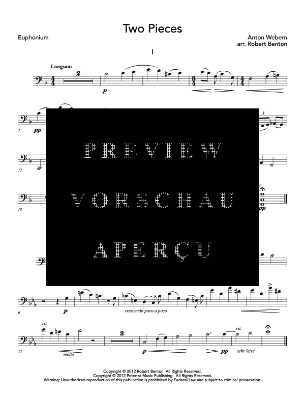 gallery: Two Pieces, , (euphonium and piano)