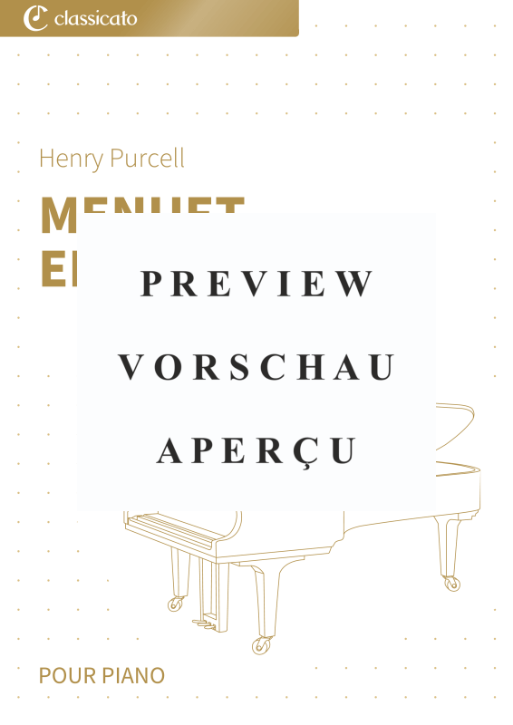 gallery: Menuet en ré mineur - Z. 592 - Une gracieuse miniature baroque pour piano facile, , Klavier Solo