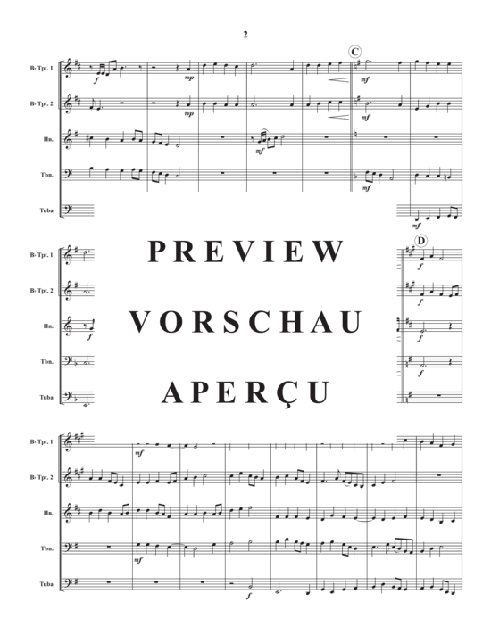 Produktgalerie: Seite 4 von 17 Hymn Medley for Brass , , (Blechbläser Quintett)