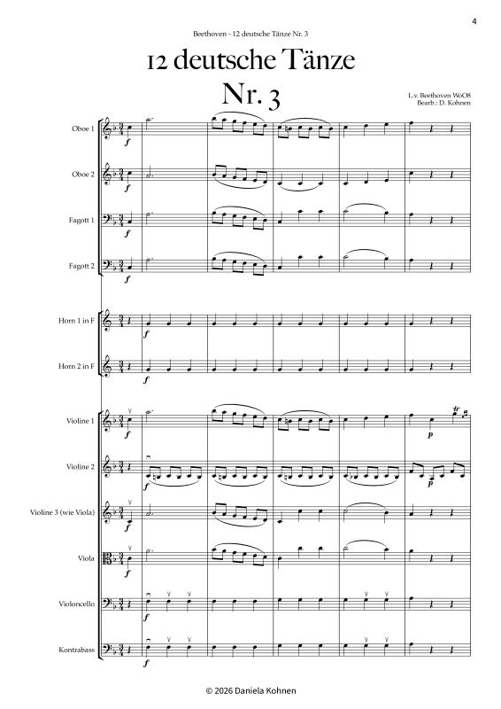 Produktgalerie: Seite 1 von 11 Deutscher Tanz Nr. 3, , Jugendkammerorchester