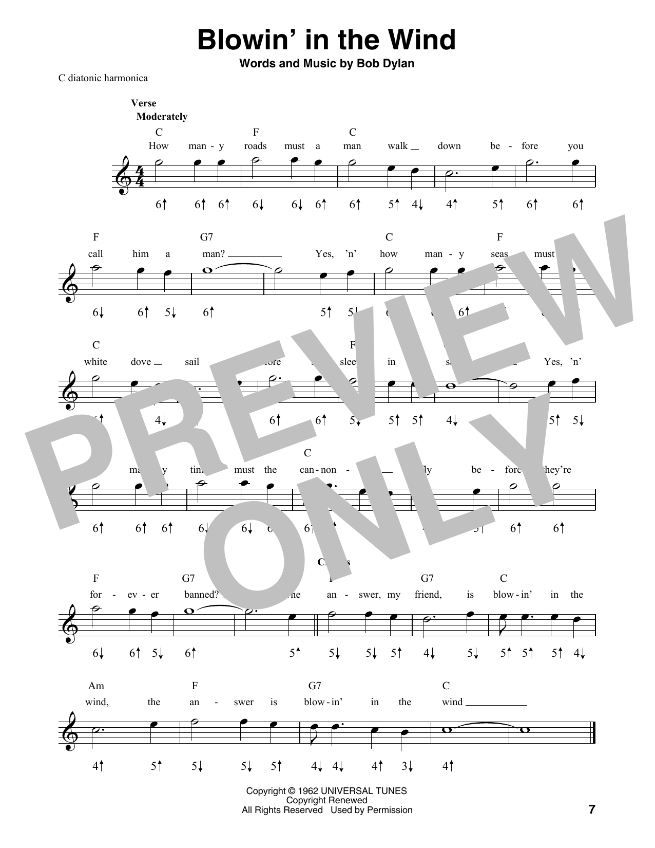 Product gallery: Page 1 of 1 Blowin' In The Wind, Bob Dylan