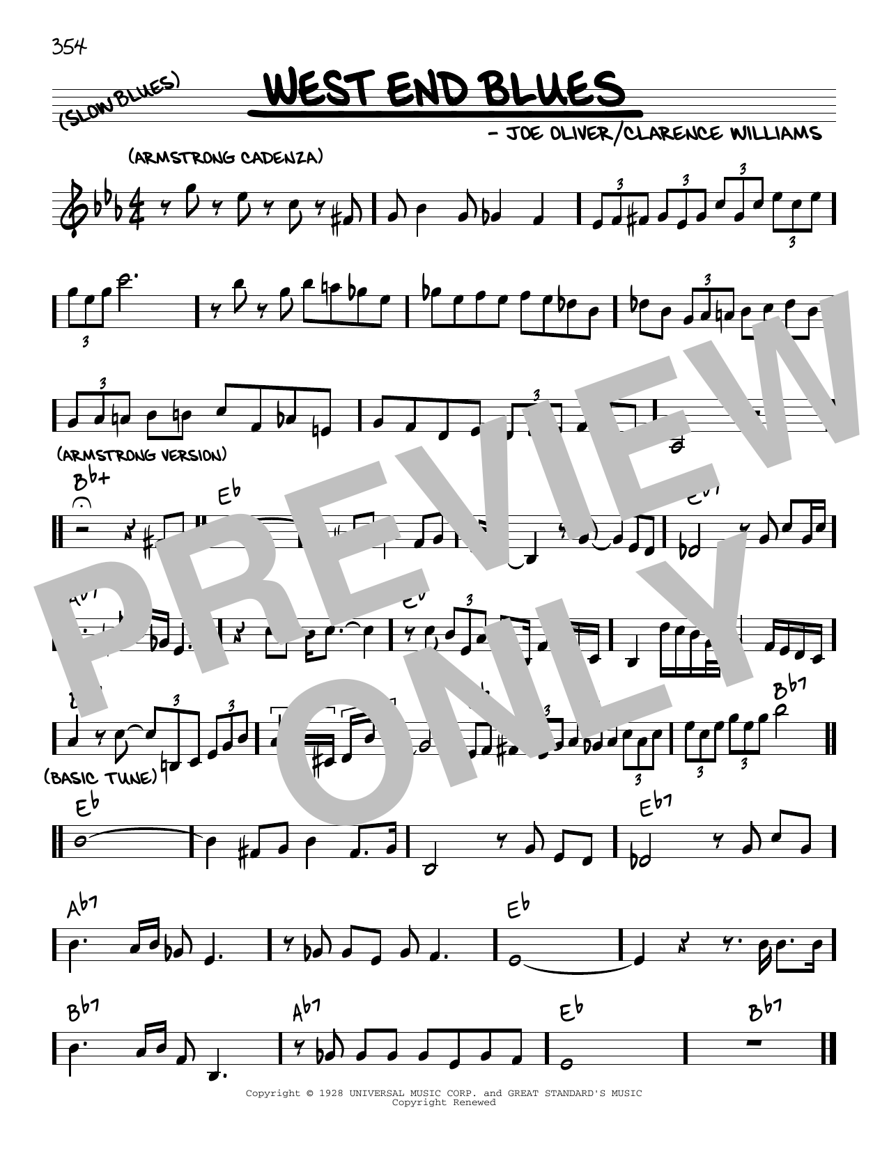 Produktbild zu: West End Blues (arr. Robert Rawlins)