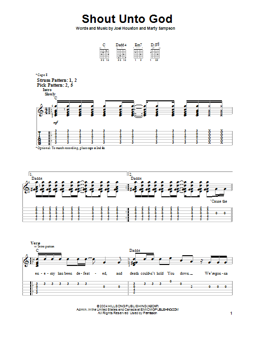 Product gallery: Page 1 of 1 Shout Unto God, Hillsong United