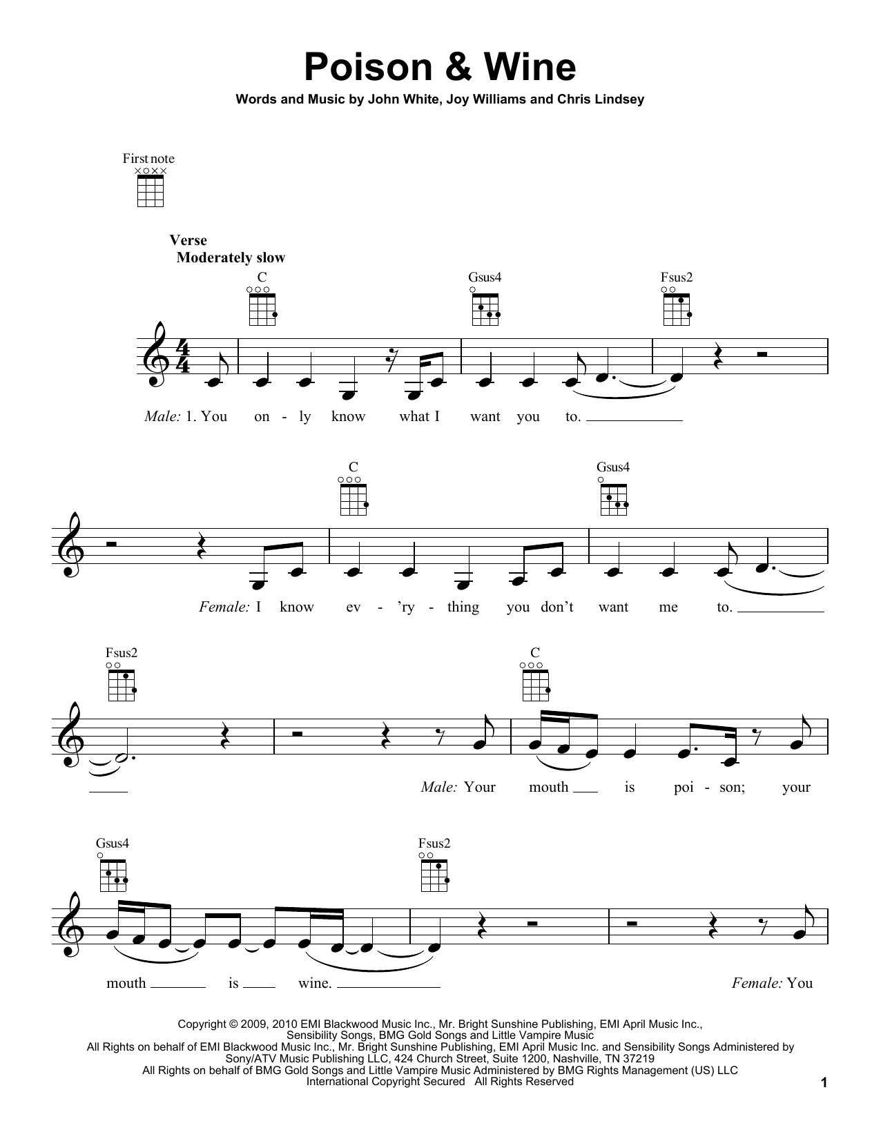 Product gallery: Page 1 of 1 Poison and Wine, The Civil Wars