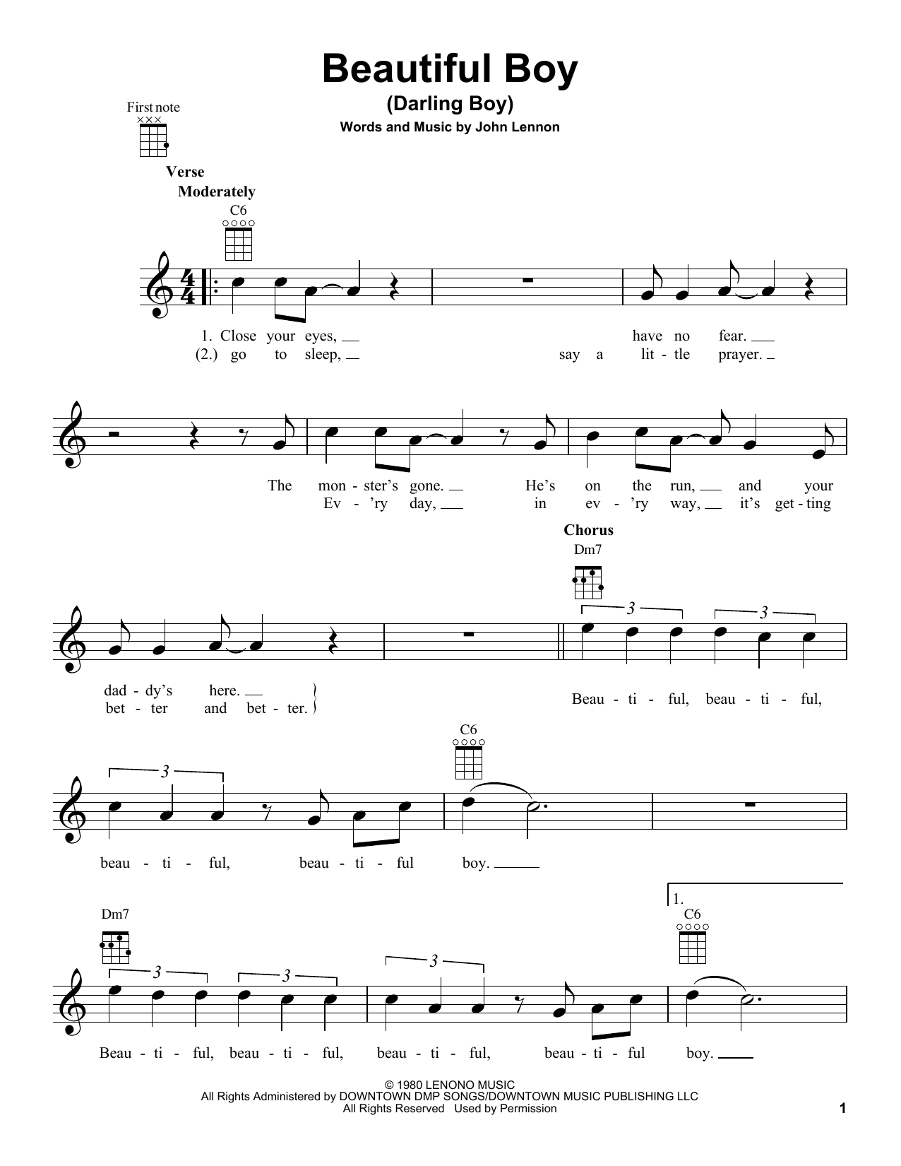 Product gallery: Page 1 of 1 Beautiful Boy (Darling Boy), John Lennon