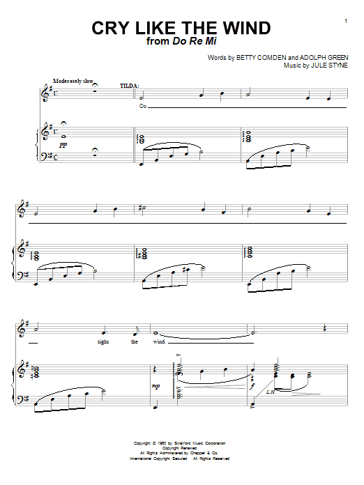 Produktbild zu: Cry Like The Wind (from Do Re Mi)
