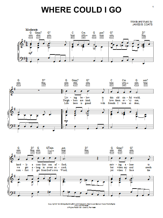 Produktgalerie: Seite 1 von 1 Where Could I Go, Elvis Presley, Gesang, Gitarre, Klavier