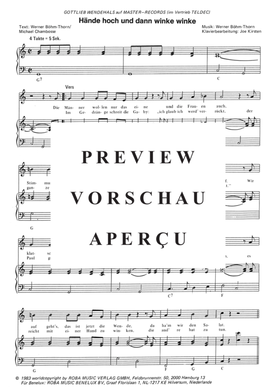 Produktgalerie: Seite 4 von 4 Hände hoch und dann winke winke , Wendehals, Gottlieb, Klavier und Gesang
