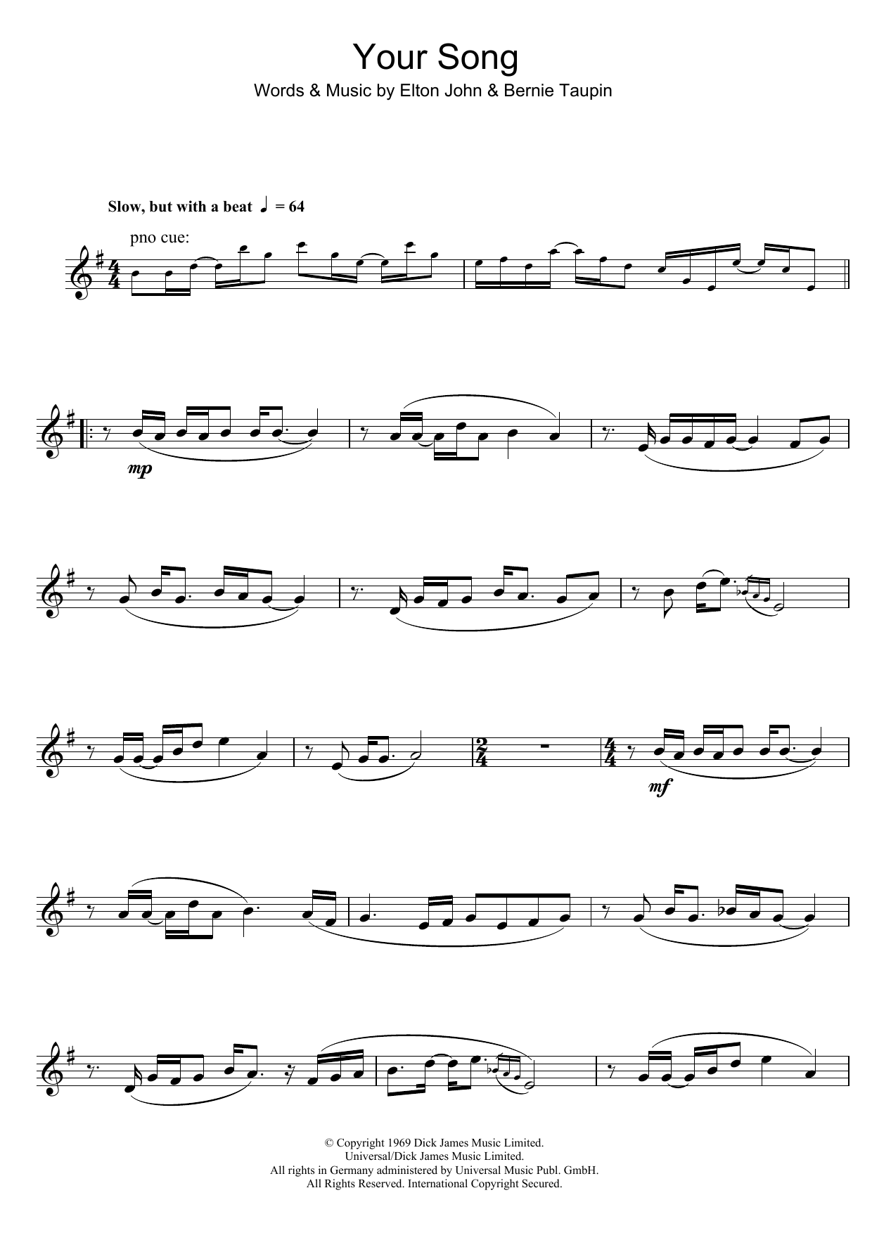 Product gallery: Page 1 of 1 Your Song, Elton John