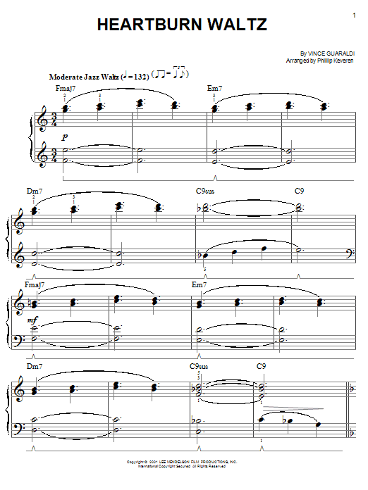Product picture to: Heartburn Waltz (arr. Phillip Keveren)