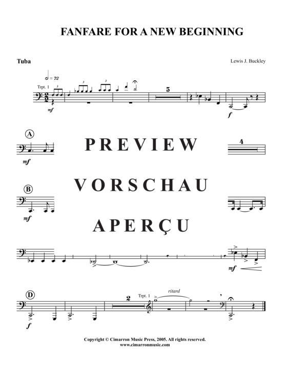 Produktgalerie: Seite 10 von 10 Fanfare for a New Beginning , , (Blechbläserquintett)