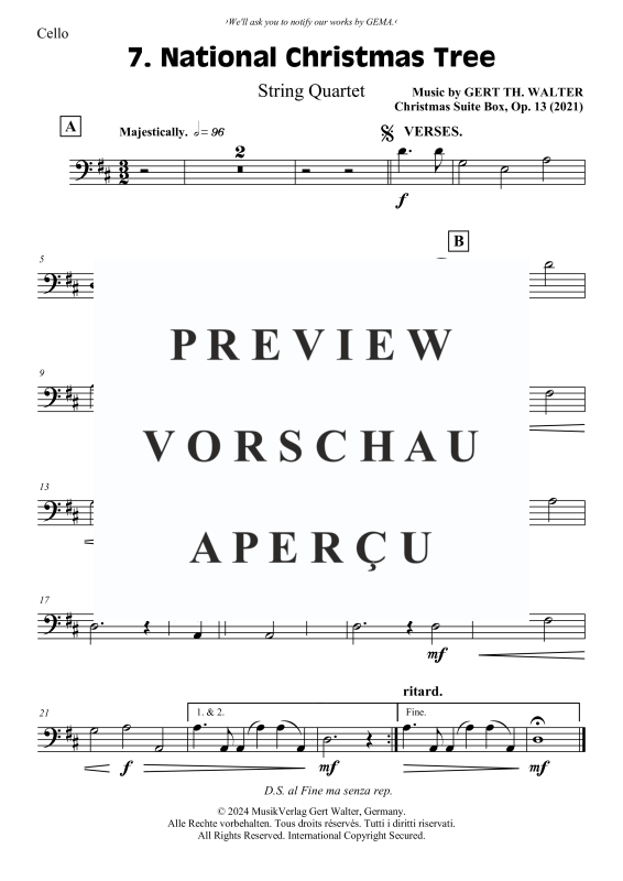 Produktgalerie: Seite 7 von 7 National Christmas Tree, , (Streicherquartett)