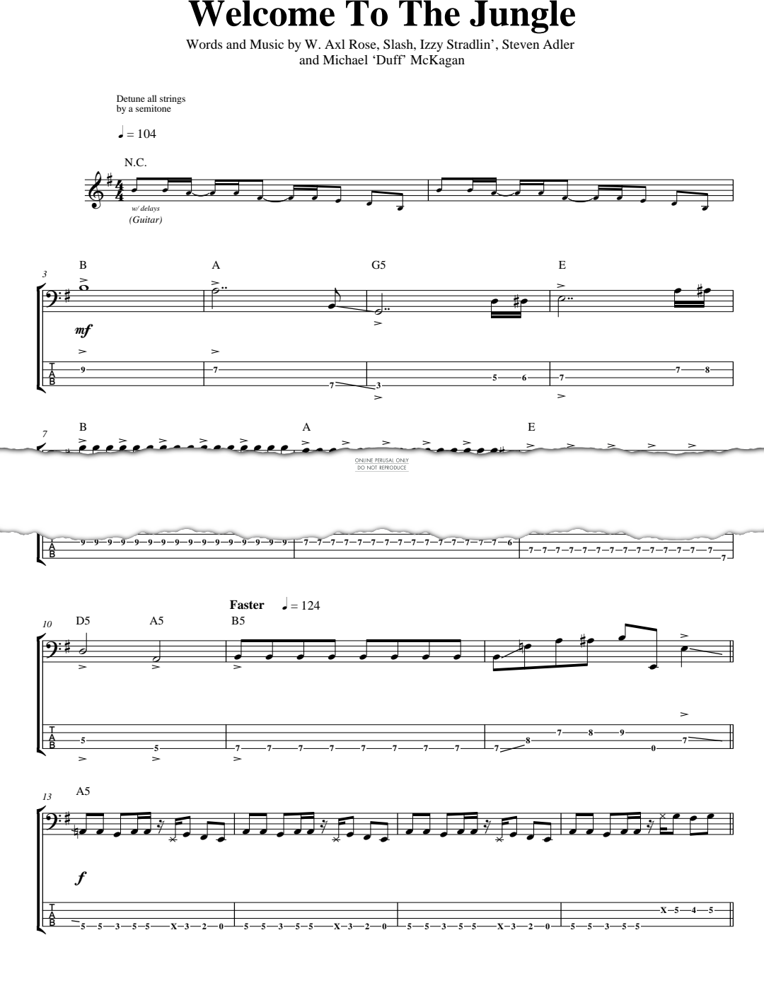 Product gallery: Page 1 of 1 Welcome To The Jungle, Guns N' Roses