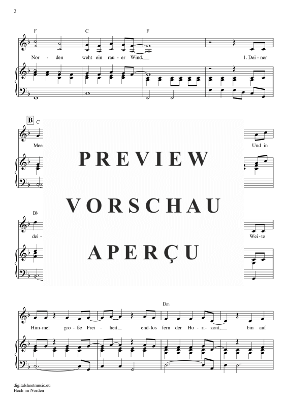Product gallery: Page 3 of 7 Hoch Im Norden, Santiano, Piano and Voice