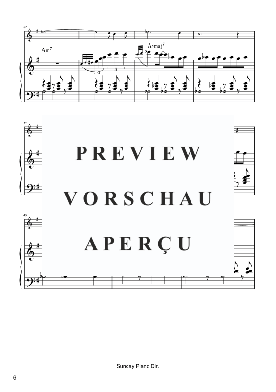 Produktgalerie: Seite 7 von 11 Sunday, , Combo: Zwei Melodiestimmen in C/B/Es, Klavier und Kontrabass