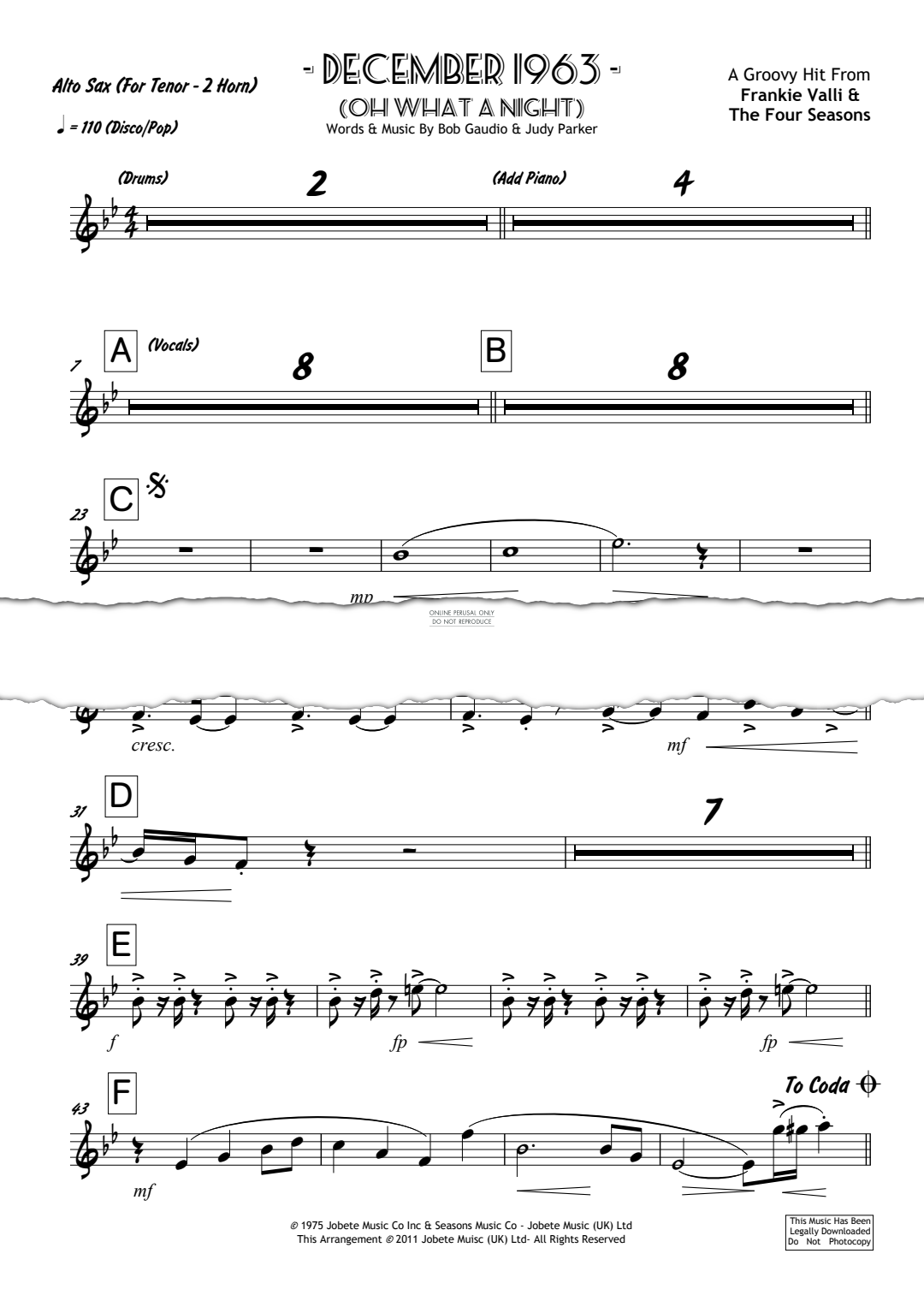 Product gallery: Page 1 of 1 December 1963 (Oh What A Night), Franki Valli & The Four Seasons