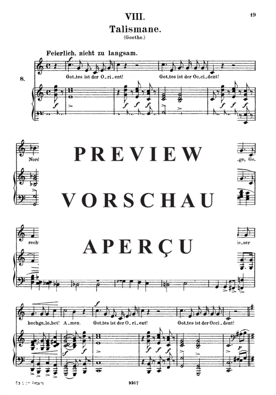 gallery: Talismane Op.25 No.8 , , (Gesang hoch + Klavier)