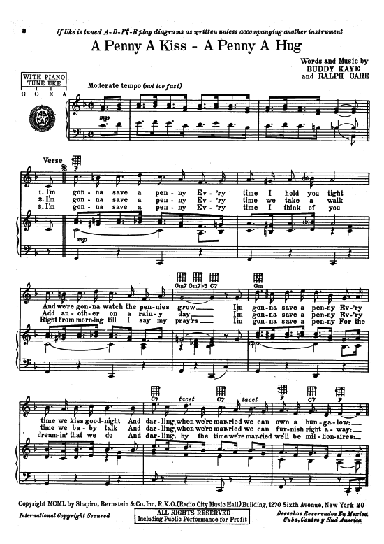 Produktbild zu: A penny a Kiss, A penny a hug  Dinah Shore 