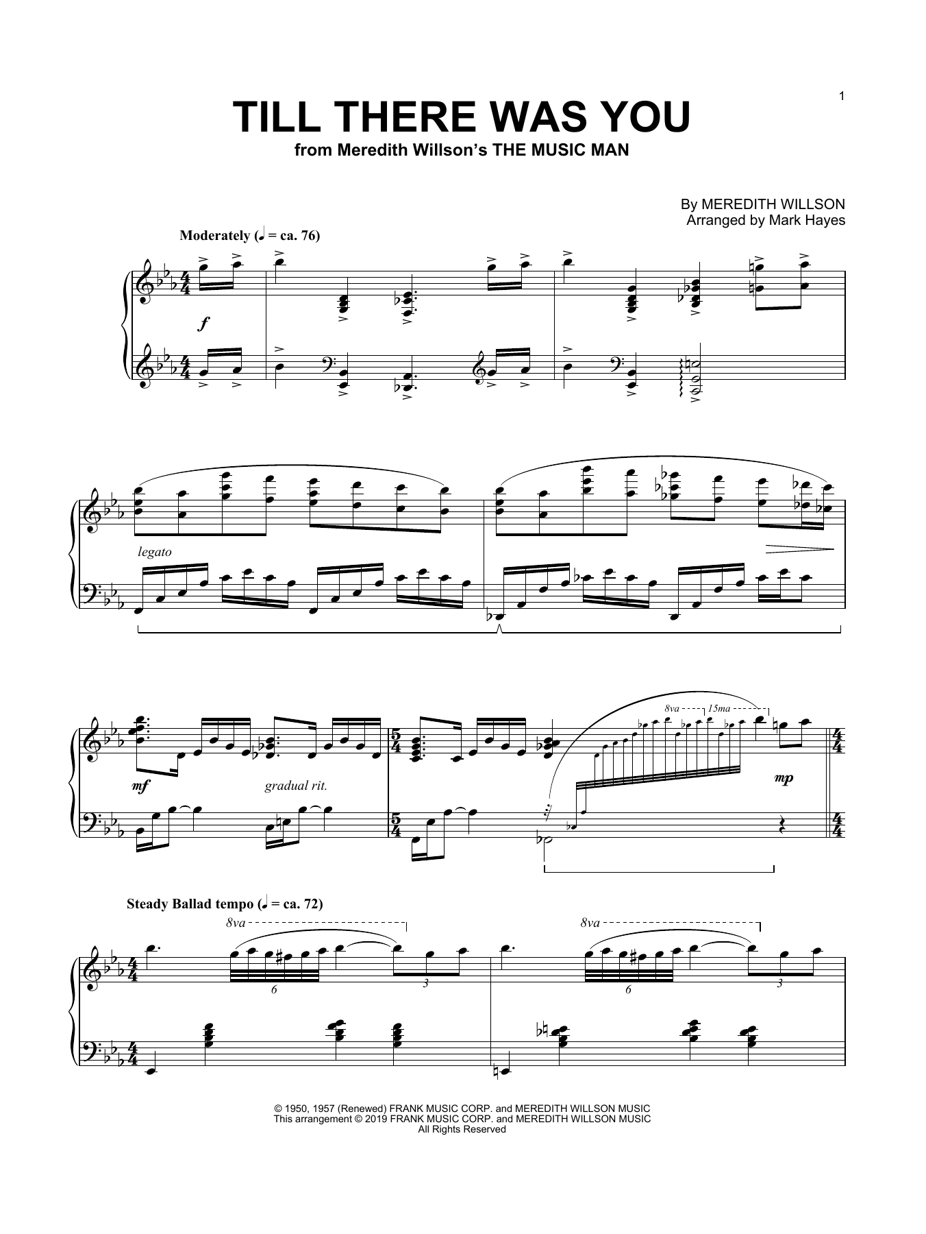 Product picture to: Till There Was You (arr. Mark Hayes)