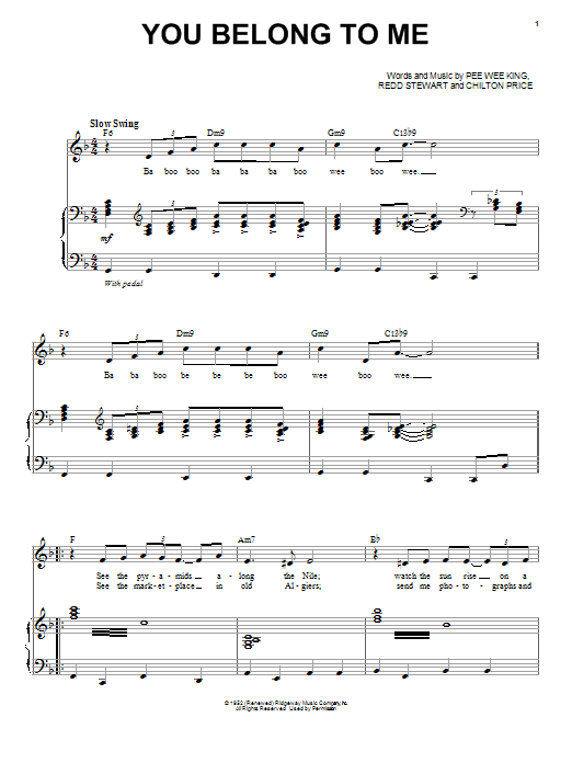 Produktgalerie: Seite 1 von 1 You Belong To Me, Jo Stafford, Gesang, Klavier