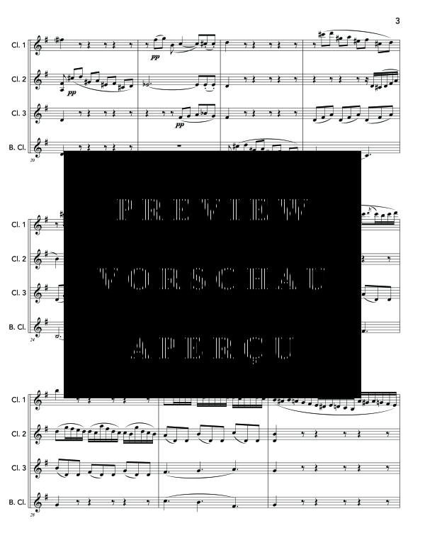 Product gallery: Page 7 of 11 String Quartet No. 1, Mvts. 2 and 3, , (Clarinet Quartet)