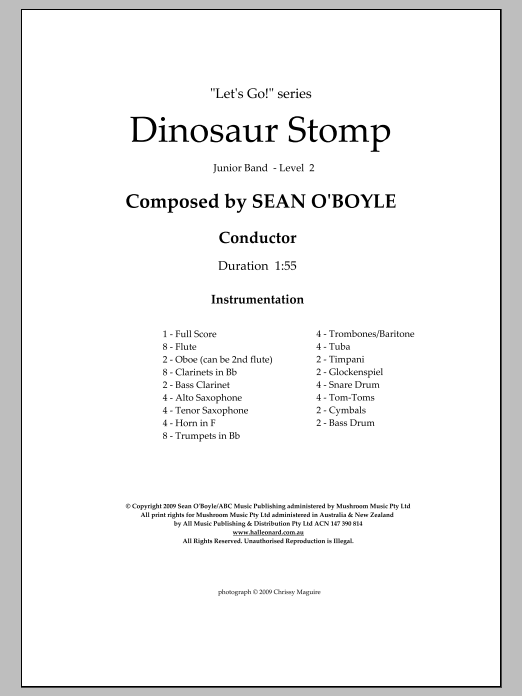 Produktbild zu:  Dinosaur Stomp - Score - 