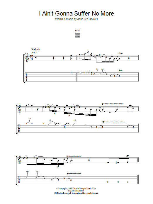 Product gallery: Page 1 of 1 I Ain't Gonna Suffer No More, John Lee Hooker