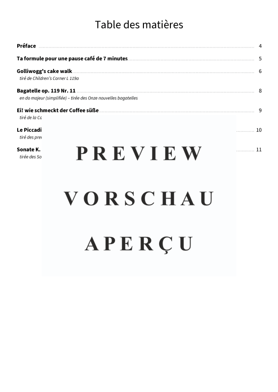 Produktgalerie: Seite 5 von 11 Pause café au piano - Pièces cocooning simplifiées pour de courtes pauses, , Klavier Solo