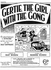 cover: Gertie, The Girl With The Gong, Ronnie Munro