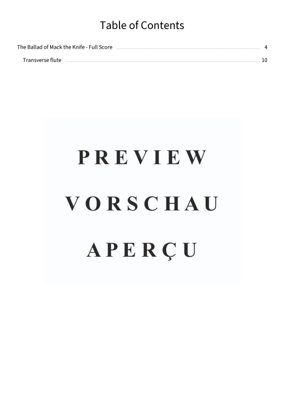 Product gallery: Page 5 of 11 The Ballad of Mack the Knife, , (flute and piano)