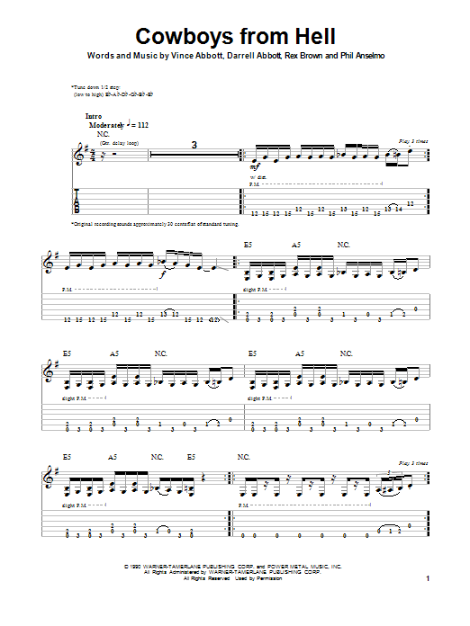 Produktgalerie: Seite 1 von 1 Cowboys From Hell, Pantera, Gitarre