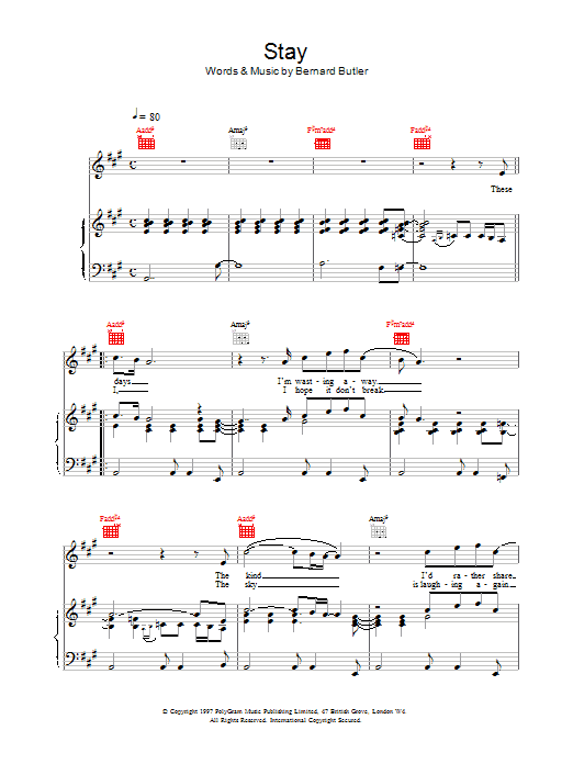 Product picture to:  Stay - Bernard Butler