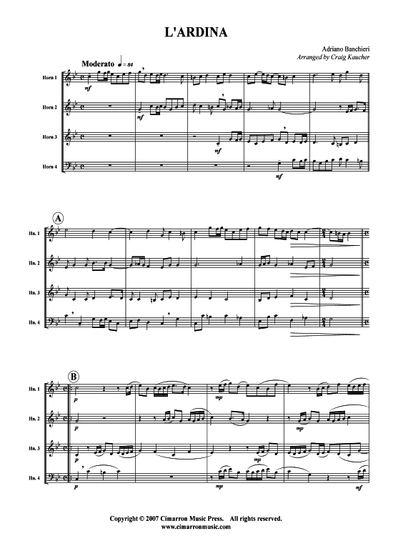 Produktbild zu: L'Ardina A. Banchiere