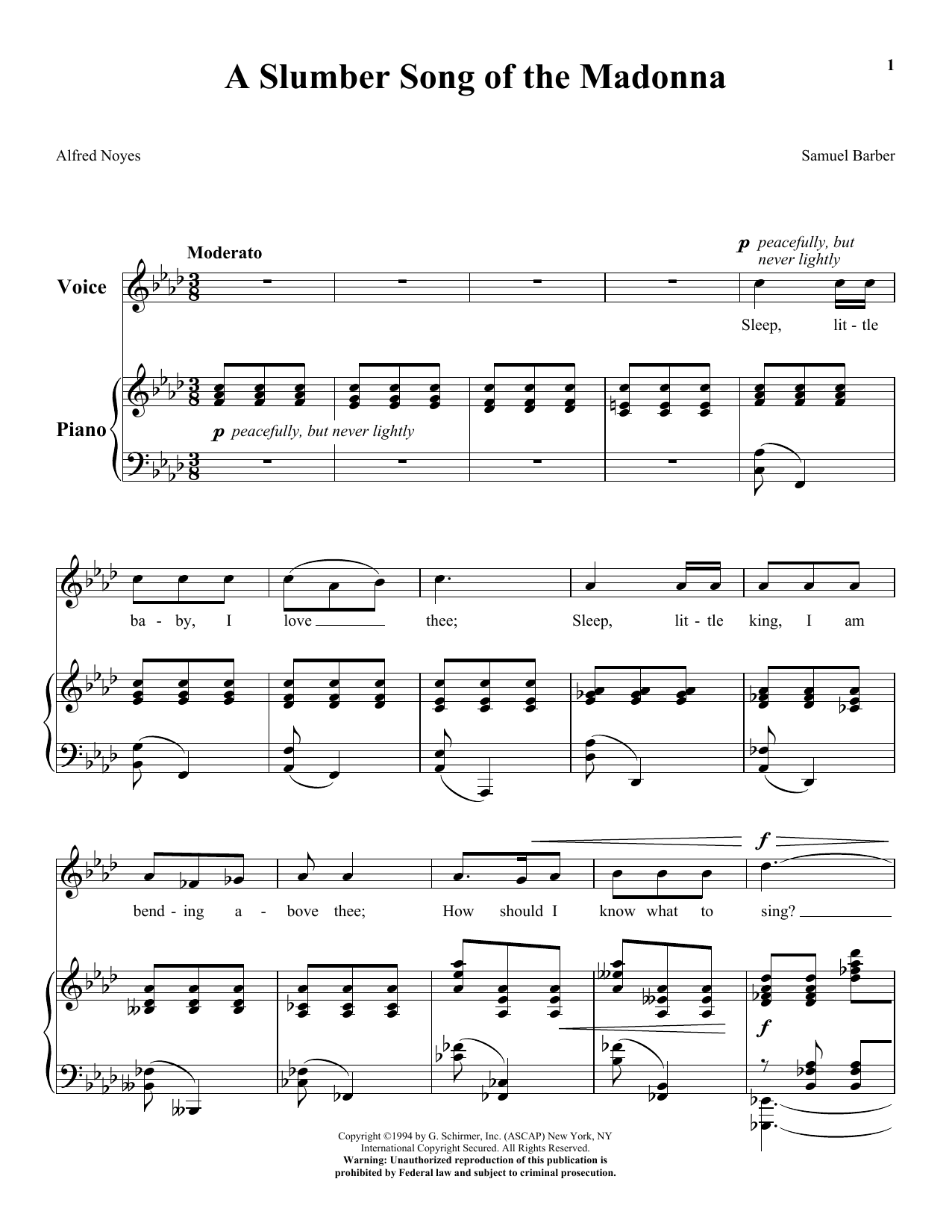 Produktbild zu: A Slumber Song Of The Madonna